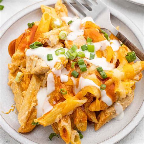 Buffalo Chicken Pasta Bake