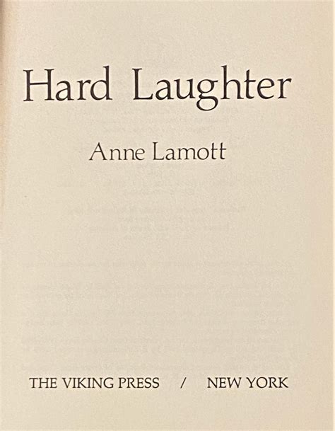 Hard Laughter by Anne Lamott: (1980) | My Book Heaven