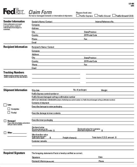 Image result for FedEx Printable Forms