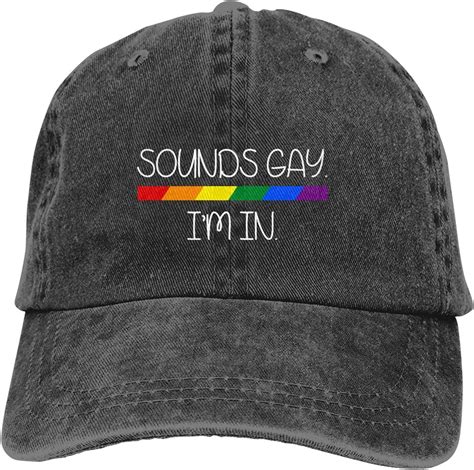 Sounds Gay Im in Hats Vintage Gorra de béisbol Beach Dad Sun Black Hat ...
