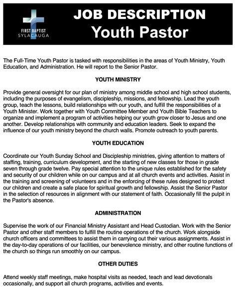 Youth Pastor Career