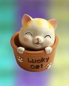 Buy Puja N Pujari cat Decor for Idols Showpiece Figurine for Car ...