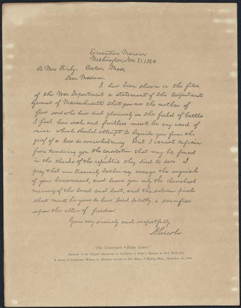 Abraham Lincoln: Researchers Find Who Wrote the Bixby Letter | Time