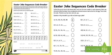 Easter Code Breaker Worksheet | Easy to Print | Twinkl