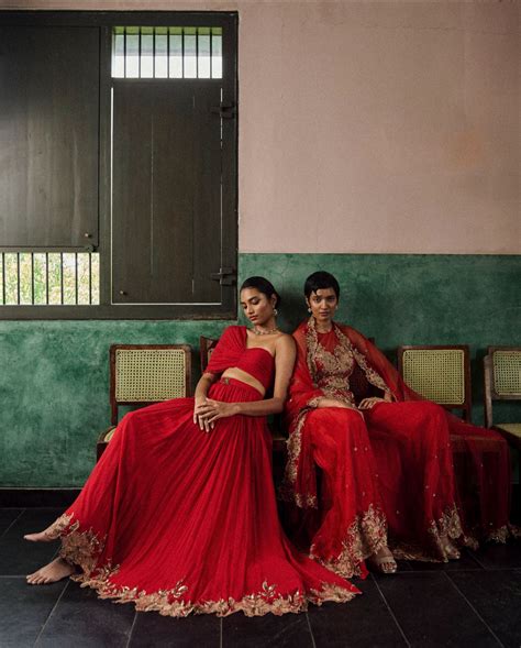 Shop Scarlette Blaze Off Shoulder Lehenga Set – Geethika Kanumilli