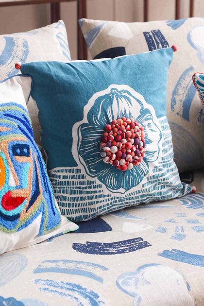 Buy Kuru Cotton Duck Artistic Blue Cushion Cover Online – Freedom Tree