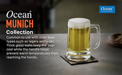 Buy Ocean Munich Beer Mug, 355 ml, Set of 6 (Pack of 6) Online at Low ...