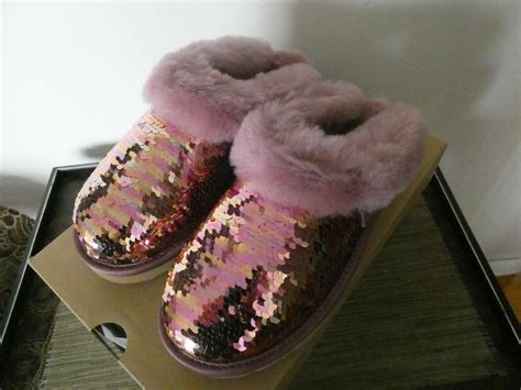 Sparkly pink ugg 2024 slippers