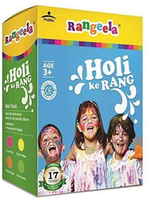 Pidilite Rangeela Holi ke Rang Holi Colours 4 Shades 300g (pack of 1 ...