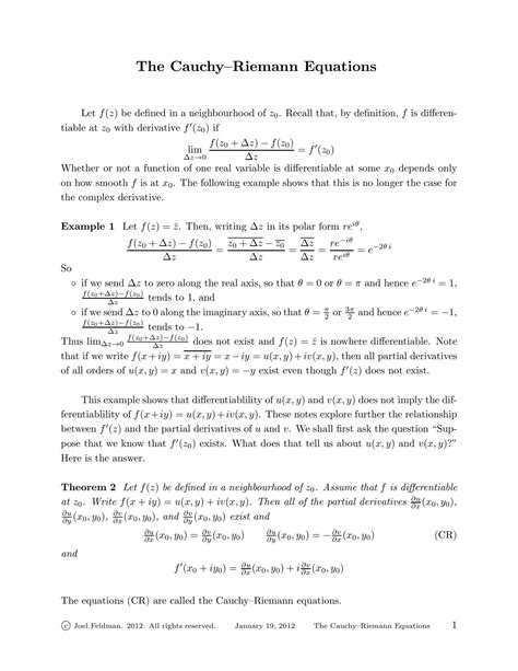 Cauchy-Riemann Equations Example 的图像结果