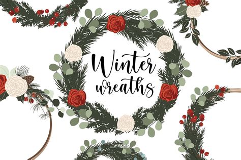 Christmas Wreaths Clip Art