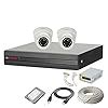 CP Plus 4 Channel HD DVR 1080p, Indoor Wired Camera 2.4 MP 2Pcs, 500 GB ...