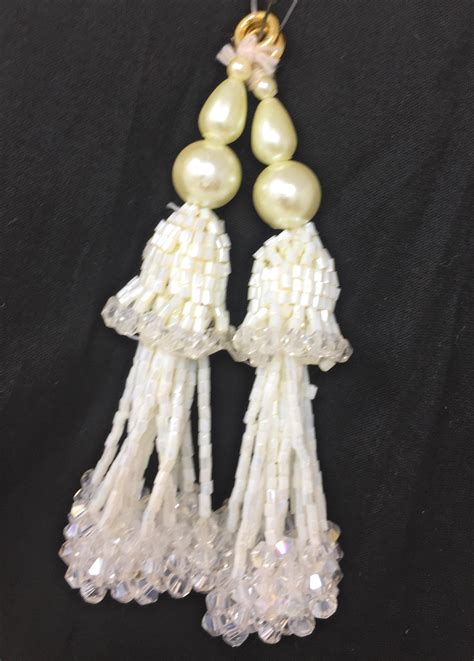 White saree blouse latkan - Set of 2 | Buy Online | Inhika.com