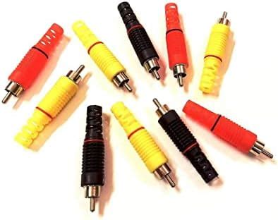 ESPtronics 10 PcsRCA Pin Male Audio RCA Pin Male Connector RCA ...