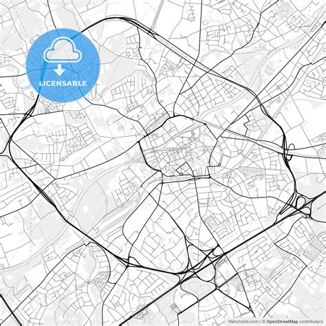 Vector Pdf Map Of Kortrijk, Belgium – HEBSTREITS
