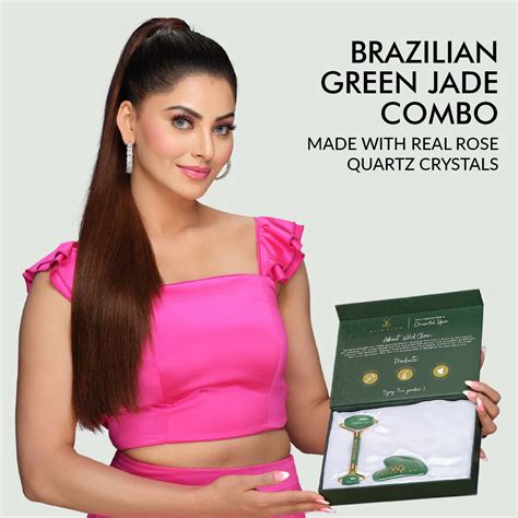 Shop Brazilian Green Jade Face Roller + Gua Sha Set in India