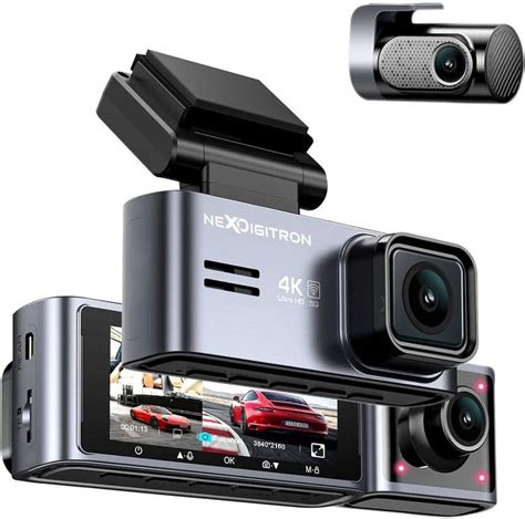 NEXDIGITRON Prime Plus 3CH DashCam, 2.5K+FHD+FHD+IR, GPS Logger, IMX415 ...
