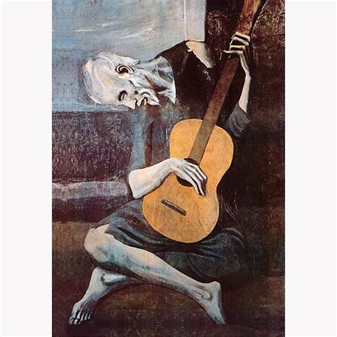 The Old Guitarist By Pablo Piccasso (19" x 27") - Modern Classics ...