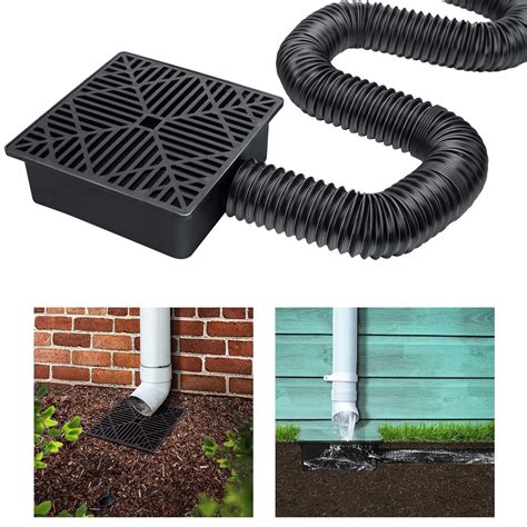 LFUTARI Rain Gutter Downspout Extensions Flexible-No Dig Deep Needed ...