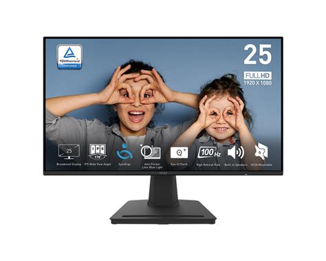 PC Monitor MSI PRO MP252 24.5" - Full HD 1080p, 100Hz, IPS panel, 1ms ...