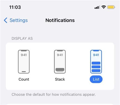 iPhone Noti Different Stack vs List 的图像结果