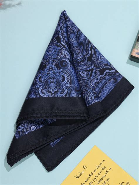 Blue Paisley Pocket Square