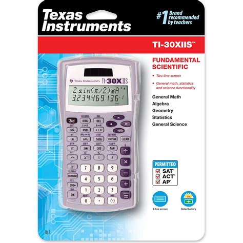 Texas Instruments TI-30X IIS 2-Line Scientific Calculator, Lavender ...