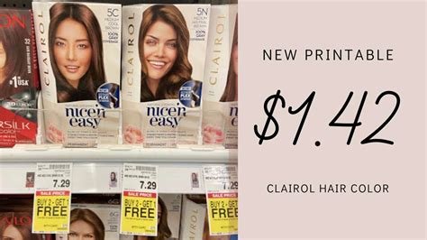 $1.42 Clairol Nice'n Easy or Natural Instincts Hair Color | Printable ...