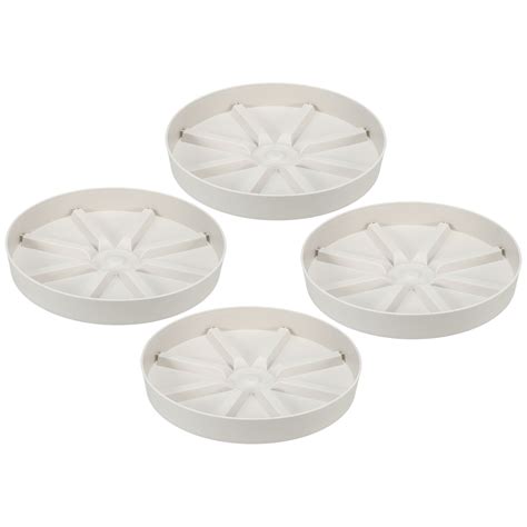 Uxcell 9 Inch Plant Saucers Tray, Durable Plastic Round Flower Pot Drip ...