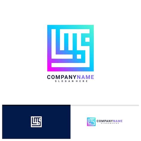 Modèle vectoriel de logo LMS initial Concepts de conception de logo LMS ...