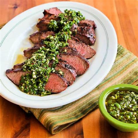Grilled Flat Iron Steak with Chimichurri Sauce - Recipe Concepts