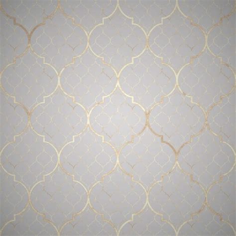 Luxury White and Gold Patterned Wallpaper Mural - Magicdecor®