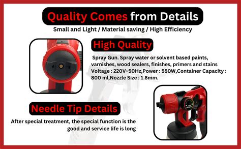 KHAITAN Electric Spray Gun 550 Watt with Pattern Controller K-2018 Red ...