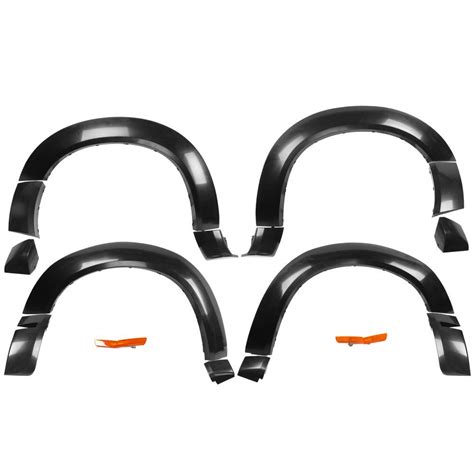 Front Bumper Lip + Fender Flares Compatible With 2015-2022 Dodge ...