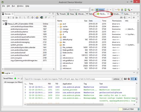 Android Device Monitor File Explorer 的图像结果