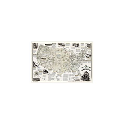 Buy National Geographic: Railroad Legacy Map of the United States Wall ...
