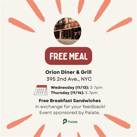 Palate | New NYC Tasting Event at Orion Diner & Grill in Gramercy next ...