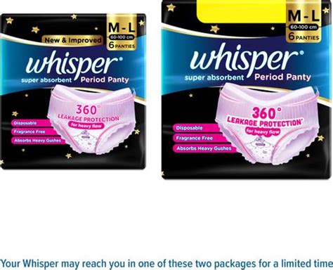 Whisper Super Absorbent , 360 Leakage Protection for Heavy Flow Period ...