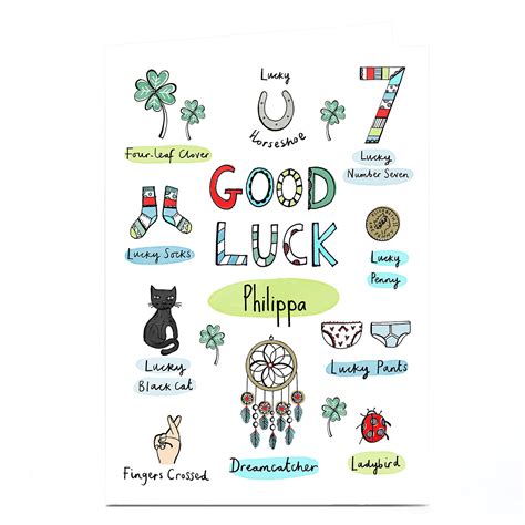Buy Personalised Good Luck Card - Lucky Charms for GBP 1.79 | Card ...