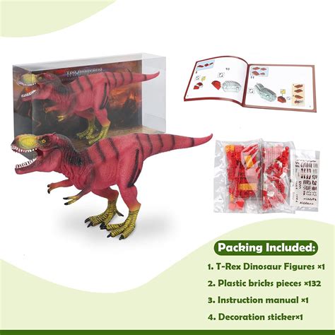 Buy COGO MAN Dinosaurs Building Sets, Dinosaurs Toys 2 Pack, T Rex ...