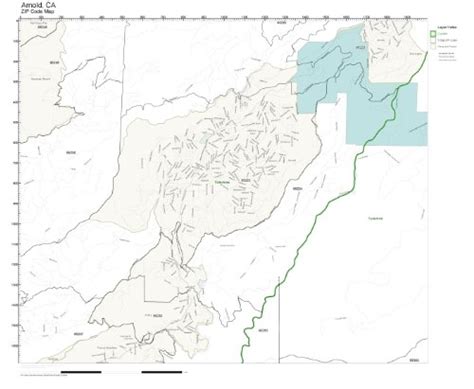 Buy ZIP Code Wall Map of Arnold, CA ZIP Code Map Laminated Online at ...