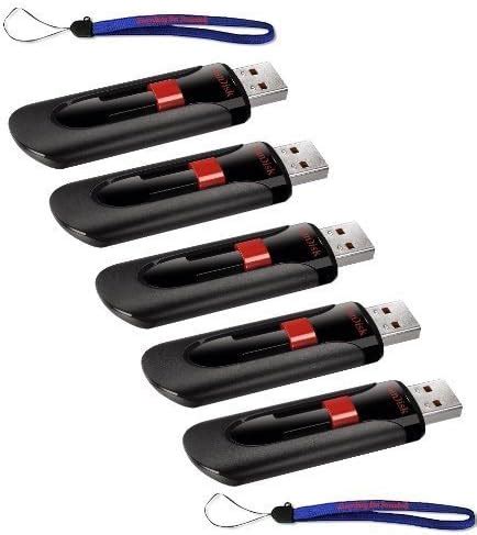 SanDisk Cruzer Glide 64GB (5 Pack) Flash Drive USB 2.0/3.0 Jump Drive ...