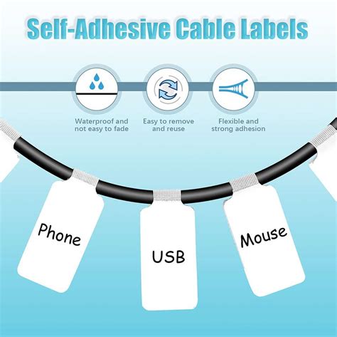 Verilux 100 Pcs Cable Labels Writable Waterproof Nylon Cord Tags ...