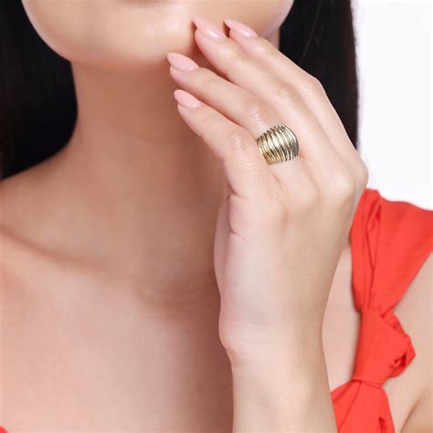 Buy Large Chunky Ridged Ring Online - Accessorize India
