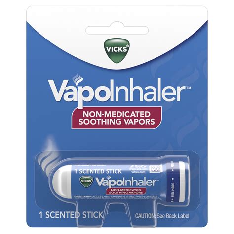 Vicks Vapoinhaler Portable Nasal Inhaler, Menthol Scent 1 Count, Non ...