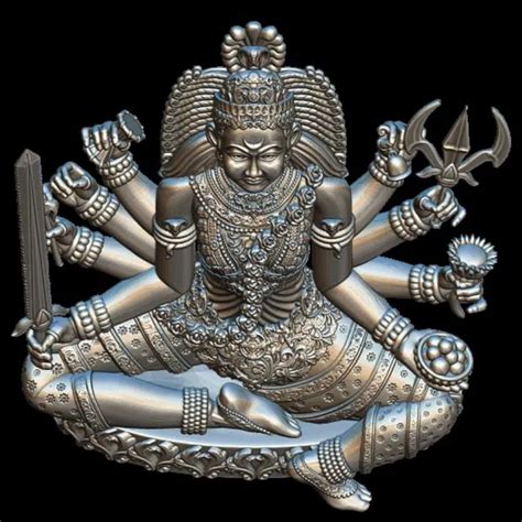 Divine Durga 3D Model for Printing