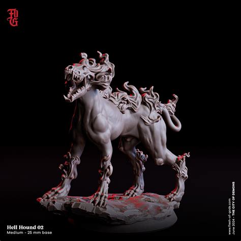 Hell Hound Monster Miniature Trio of Beast Monstrosities | 32mm Scale ...
