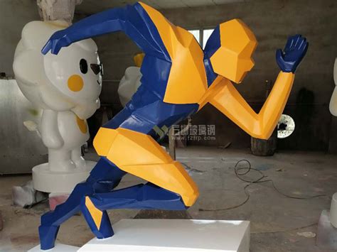 深圳玻璃钢切面体育运动人物雕塑奔跑冲刺造型_方圳玻璃钢厂