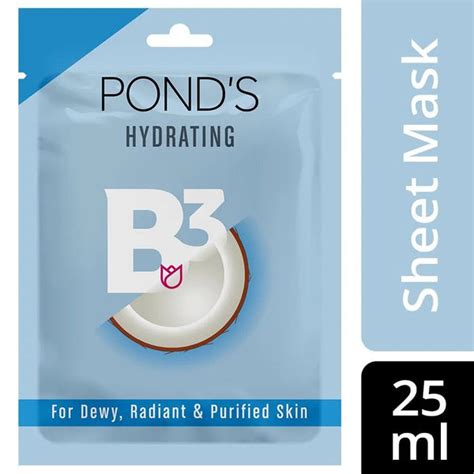 Ponds Hydrating Sheet Mask, With 100% Natural Coconut Water & Vitamin ...