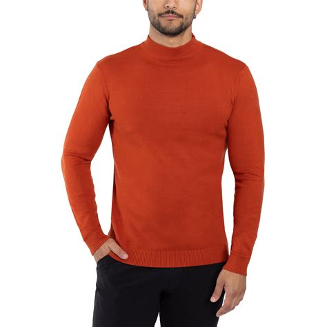 X RAY JEANS Mens Mock Neck Sweater Pullover, Brick, M - Walmart.com